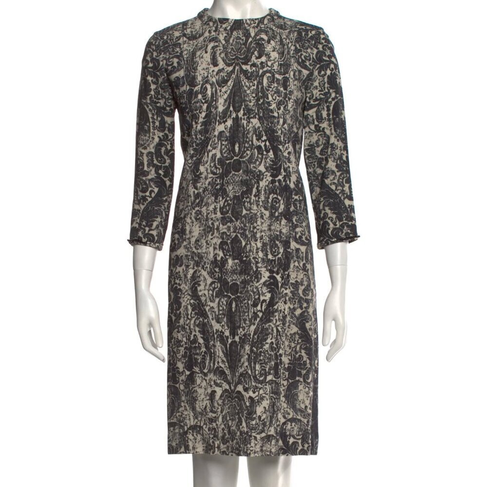 S'MaxMara Print Mini Dress Long Sleeve Medium